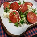 キャシーキャサリン's cooksnap of when they made チーズ、トマト、かいわれの簡単サラダ♥.