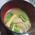 わんこたんわんたん's cooksnap of when they made 絶品♪かぶと油揚げの味噌汁☆.
