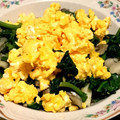 きょうかはんか's cooksnap of when they made フライパンで炒り卵とほうれん草のサラダ風.