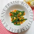 メルティローズ's cooksnap of when they made インゲンエリンギ彩り野菜のカレーマヨ炒め.