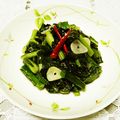 うまうま・らぶ's cooksnap of when they made 紫小松菜のオイル蒸し.