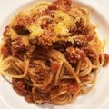 正直子's cooksnap of when they made スパゲッティ ボロネーゼ.