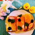 ももちゃんのれしぴ's cooksnap of when they made キレイで楽しい♬ フルーツオープンサンド.