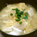 もりはん's cooksnap of when they made 簡単ホッと☆豆腐とエノキの卵とじお味噌汁.