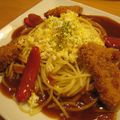 yuzucafe's cooksnap of when they made はなびし草のお気に入りのあんかけパスタ.
