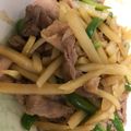 nessa1's cooksnap of when they made じゃがいもで青椒肉絲風.