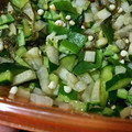 noeikuar's cooksnap of when they made だし醤油で☆オクラと胡瓜の加減酢和え.