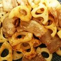 ミサシオハヤ♪'s cooksnap of when they made れんこんと豚バラ肉の炒め物.