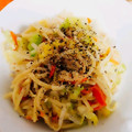 クックるん☆戦隊's cooksnap of when they made 騙されてみて！レタス塩焼きそば(^^).