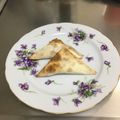 ポチ君のまま's cooksnap of when they made ワンタンの皮で☆簡単三角チョコパイ風♡.