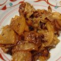 haturi's cooksnap of when they made 豚バラと大根の梅肉炒め。.