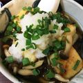 haRu**'s cooksnap of when they made 薬味たっぷり揚げ出し豆腐のきのこあんかけ.