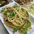 hiromi56's cooksnap of when they made シャキッと水菜と明太子のガーリックパスタ.
