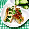 にきけん's cooksnap of when they made ＊ちくわといんげんのマヨネーズ焼き＊.