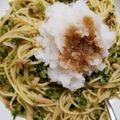 shoebills's cooksnap of when they made 大根っ葉パスタ♪.