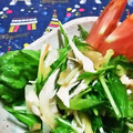 たまさぶろうの部屋's cooksnap of when they made 簡単♪水菜とささみとザーサイのサラダ.