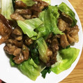 ここちゃんママ♡'s cooksnap of when they made レタス＆アスパラと豚こま肉のオイマヨ炒め.