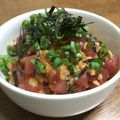 ままばなな1020's cooksnap of when they made 鮪とキムチと納豆の韓国和え.