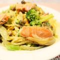 アイリッシュショコラ's cooksnap of when they made 鮭と野菜のクリームパスタ.