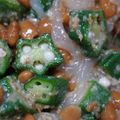 めかにか's cooksnap of when they made お酒のおつまみに＊イカのオクラ納豆和え＊.