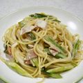 クック81NK9U☆'s cooksnap of when they made 簡単☆アスパラとベーコンのクリームパスタ.
