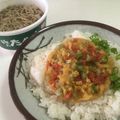 papikun's cooksnap of when they made どん兵衛の天ぷらで丼「天ぷらそばセット」.