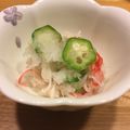 チャロネコ's cooksnap of when they made オクラとカニ蒲鉾のおろしあえ♪.