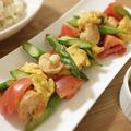 ★うさぎ組★'s cooksnap of when they made 海老とアスパラの簡単ガーリック炒め♡.
