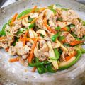 CH︎☺︎A's cooksnap of when they made 豚肉とエリンギのチンジャオロース風.