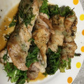 えいちじぇい's cooksnap of when they made わさび菜の簡単肉巻き.