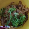 ルルルるか☆'s cooksnap of when they made 豚バラと根菜（蓮根＆ごぼう）の丼♡.