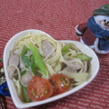 miyuki12's cooksnap of when they made ベーコンと長ネギの和風パスタ.