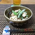 ダイナマイト漆黒's cooksnap of when they made 蓮根とスナップエンドウのおかずサラダ♪.