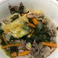 むぉいぴー's cooksnap of when they made 牛肉（切り落とし）と豆板醤で作るクッパ♡.
