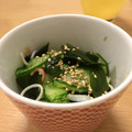 ねみねみ's cooksnap of when they made きゅうりとわかめのまろやかな酢の物.