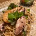 NaseOrchid's cooksnap of when they made うまっ！大葉が香る♪イカと海老のパスタ.