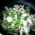かなしず's cooksnap of when they made 水菜と豚肉炒め　味付けは塩胡椒だけ♪.