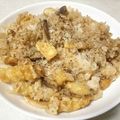 かみがきしげみ's cooksnap of when they made エリンギと油揚げの☆肉なし☆黒チャーハン.