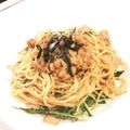 ♪ゆかたん♡'s cooksnap of when they made 一人ランチに＊納豆とたらこと水菜のパスタ.