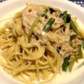ゆずピコ☆'s cooksnap of when they made ほうれん草とツナのクリームパスタ.