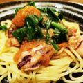 クックZXZKIT☆'s cooksnap of when they made ホタルイカと菜の花のトマトスパゲッティ.
