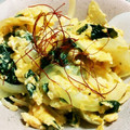 まぶたん's cooksnap of when they made 玉ねぎとわかめの炒り卵.