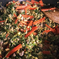 ゆうにゃあん1124's cooksnap of when they made 豆苗とひき肉のピリ辛炒め.