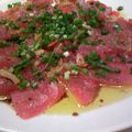 ミスティブルー's cooksnap of when they made 香ばしいオイルでマグロのカルパッチョ　.