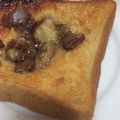 kkll0000's cooksnap of when they made ピーナツバター焼きチョコバナナトースト.