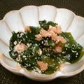 もりはん's cooksnap of when they made わかめ炒めの明太子和え.