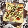 ぽぽきゅ's cooksnap of when they made トマト×ウィンナー×黒酢玉葱の和トースト.