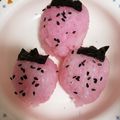 chonmamam's cooksnap of when they made ★可愛い！いちごの一口おにぎり.