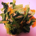 みれなんと's cooksnap of when they made レンジだけ☆小松菜と油あげの甘みそ和え.