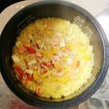 お母さんはおこり虫's cooksnap of when they made 炊飯器とシーフードミックスで　パエリア.